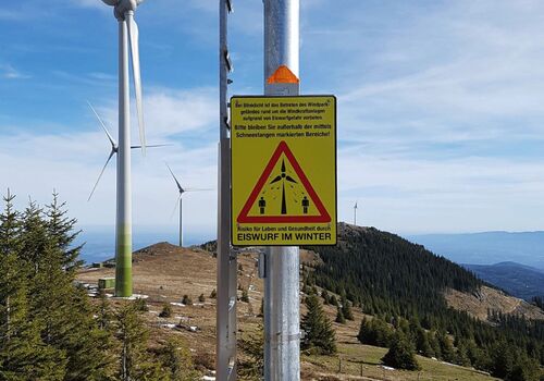 Eiswarnanlagen Windpark Handalm