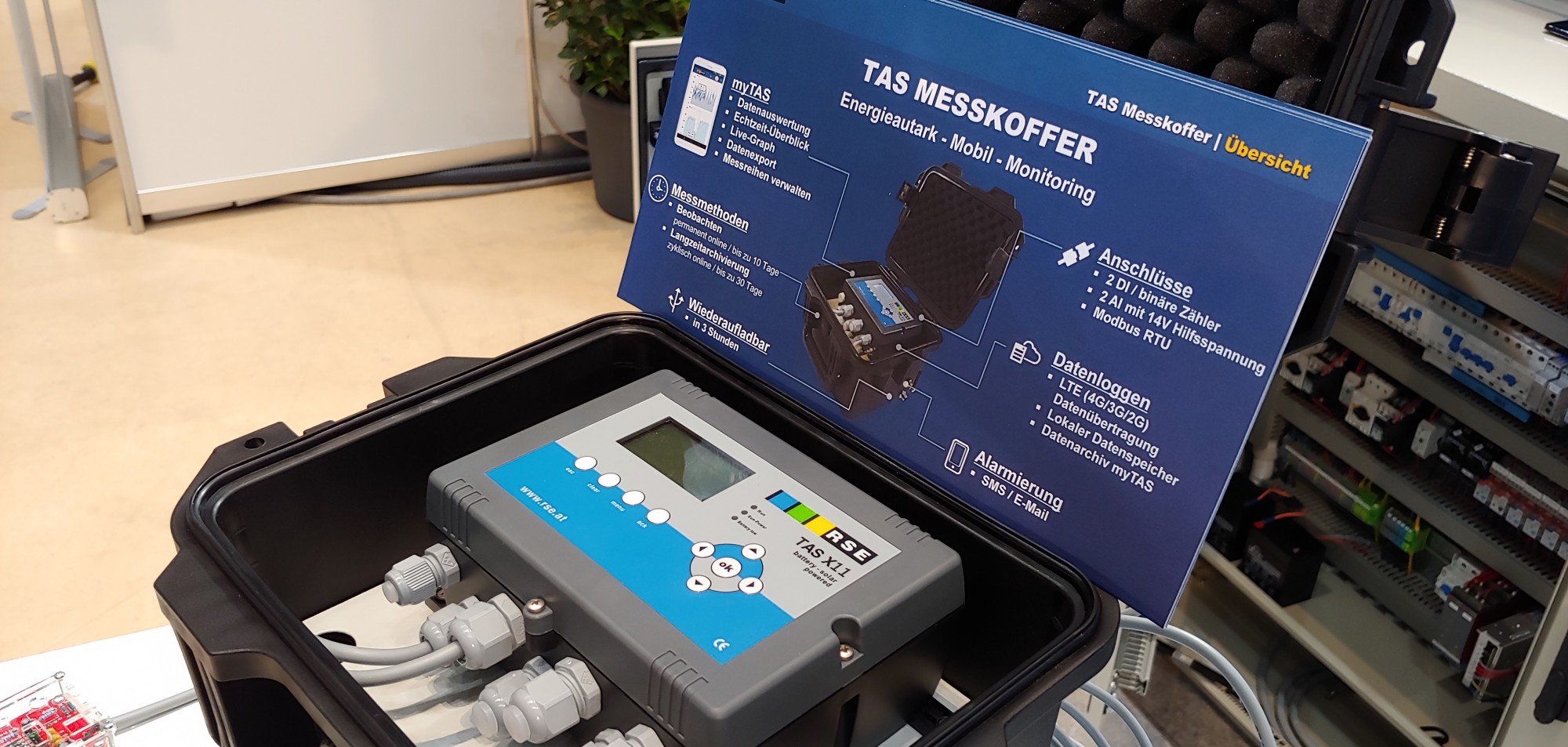Niveauüberwachung Solar Photovoltaik Datenloggen ohne Stromversorgung