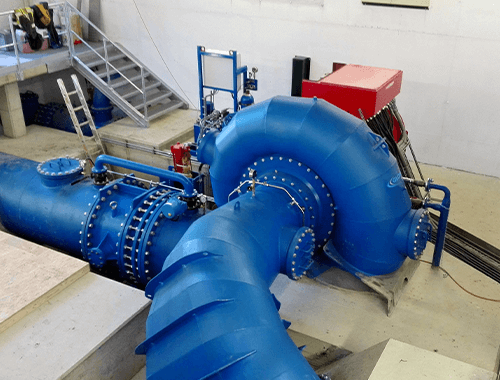 Kleinwasserkraftwerk-Fernwirktechnik-EMSR-Ausrüstung-Steurung-Pelton-Turbine