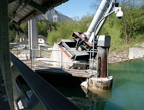 Kleinwasserkraftwerk-Wehranlagenüberwachung-Restwasserüberwachung-Kamera